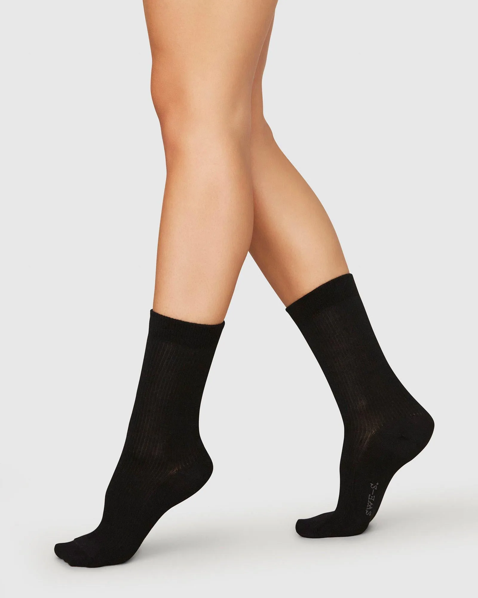 My Organic Cotton Rib Socks Black