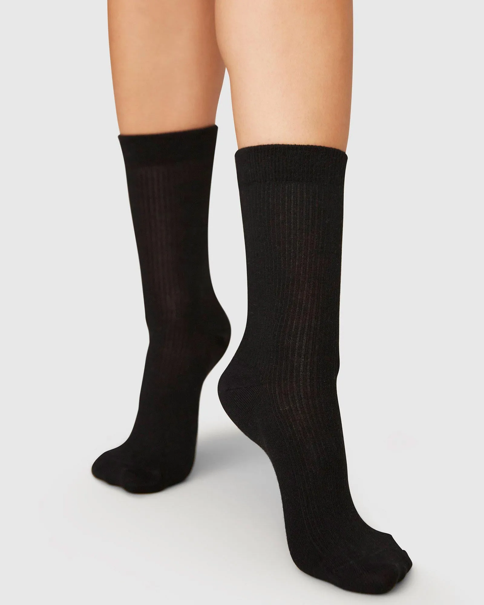 My Organic Cotton Rib Socks Black