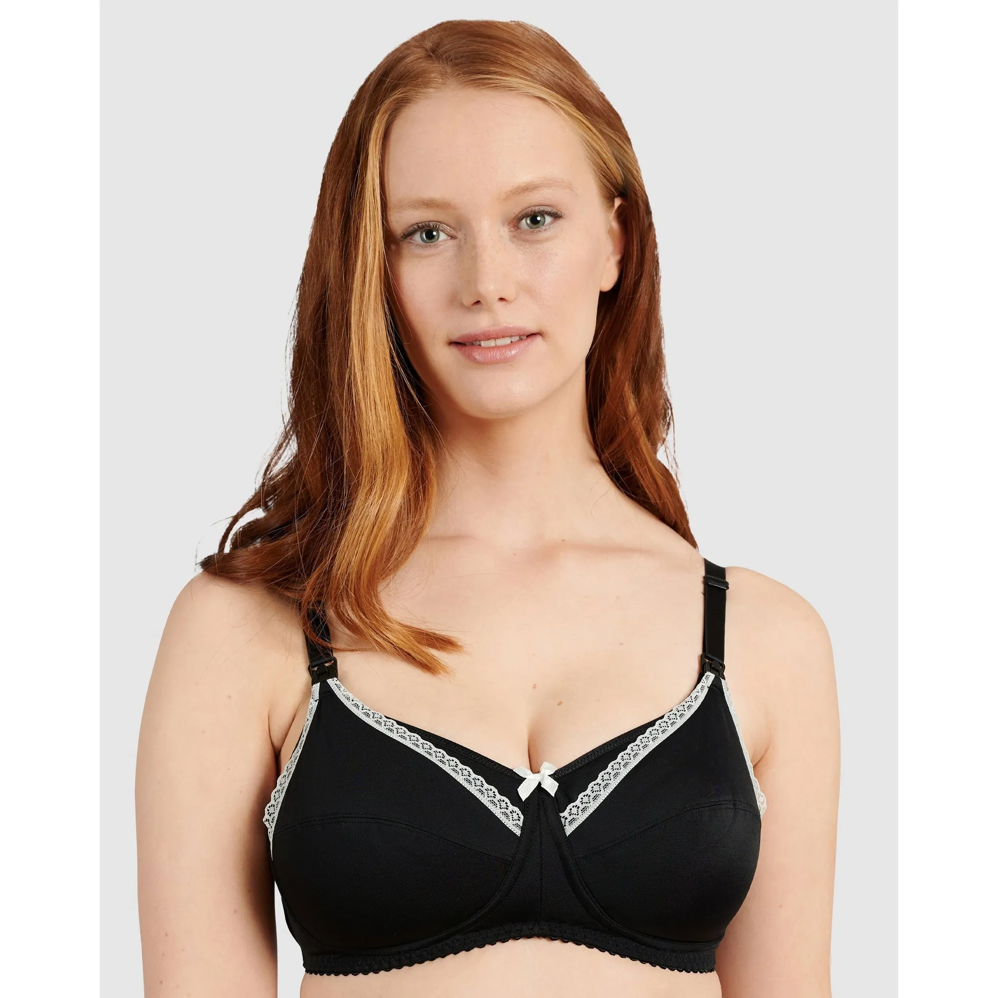 New Caresse Soft Microfibre Wireless Nursing Bra-Black