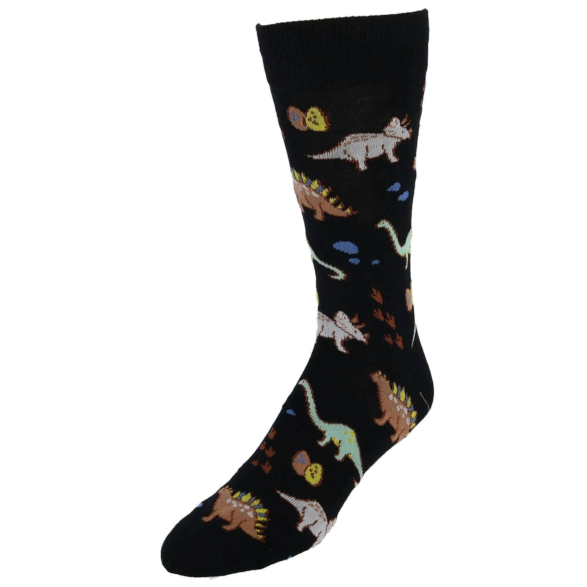 Parquet Men's Dinosaur Print Novelty Socks