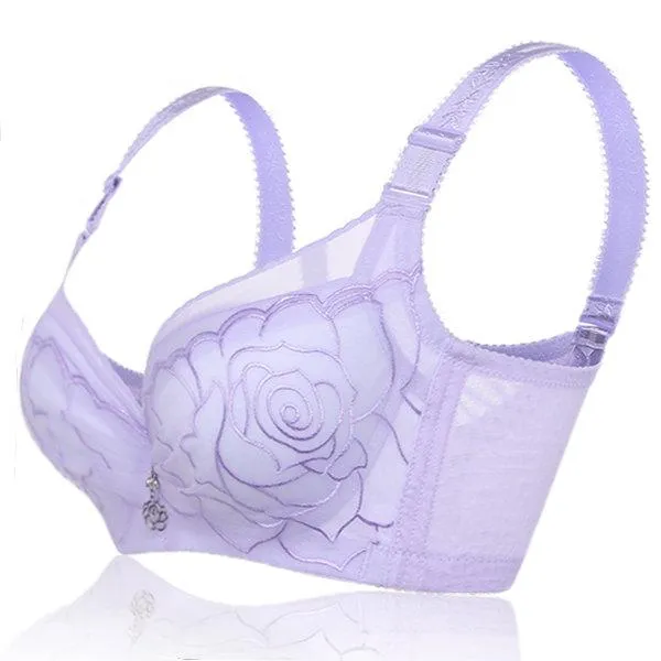 Push Up Breathable Mesh Embroidered Sexy Bras