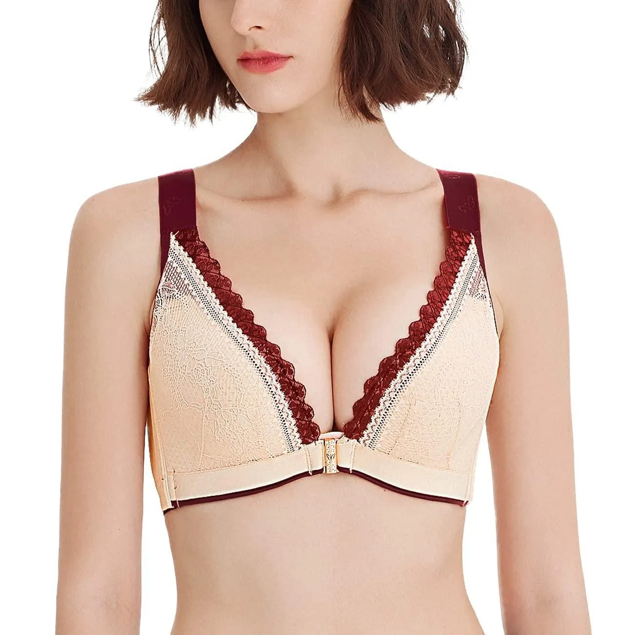 "Sexy Lace" Front Hook Triangle Bralette