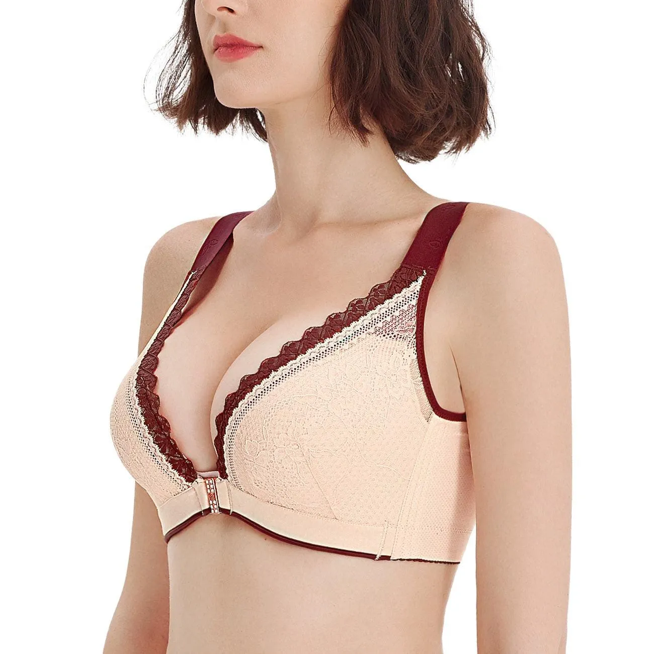 "Sexy Lace" Front Hook Triangle Bralette