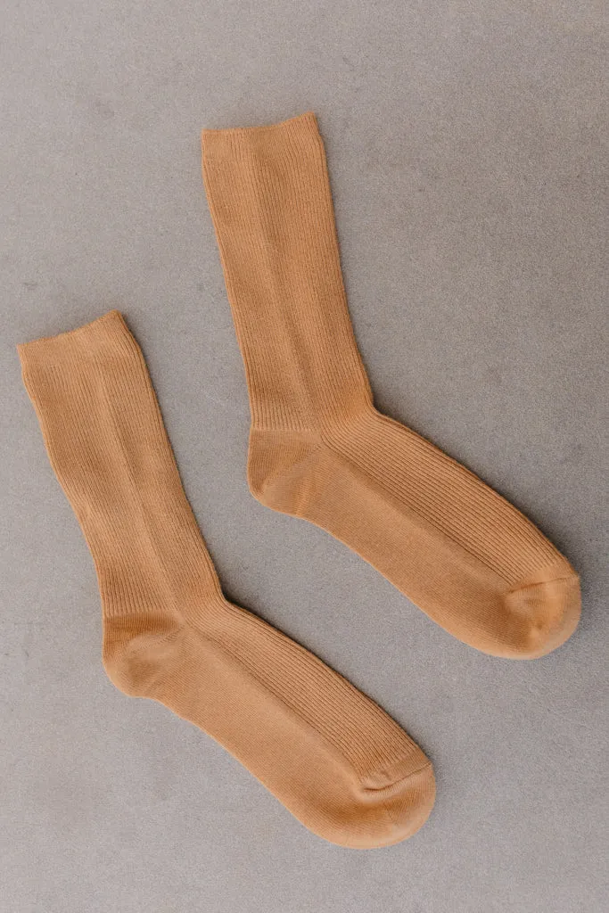 Ribbed Mock Socks