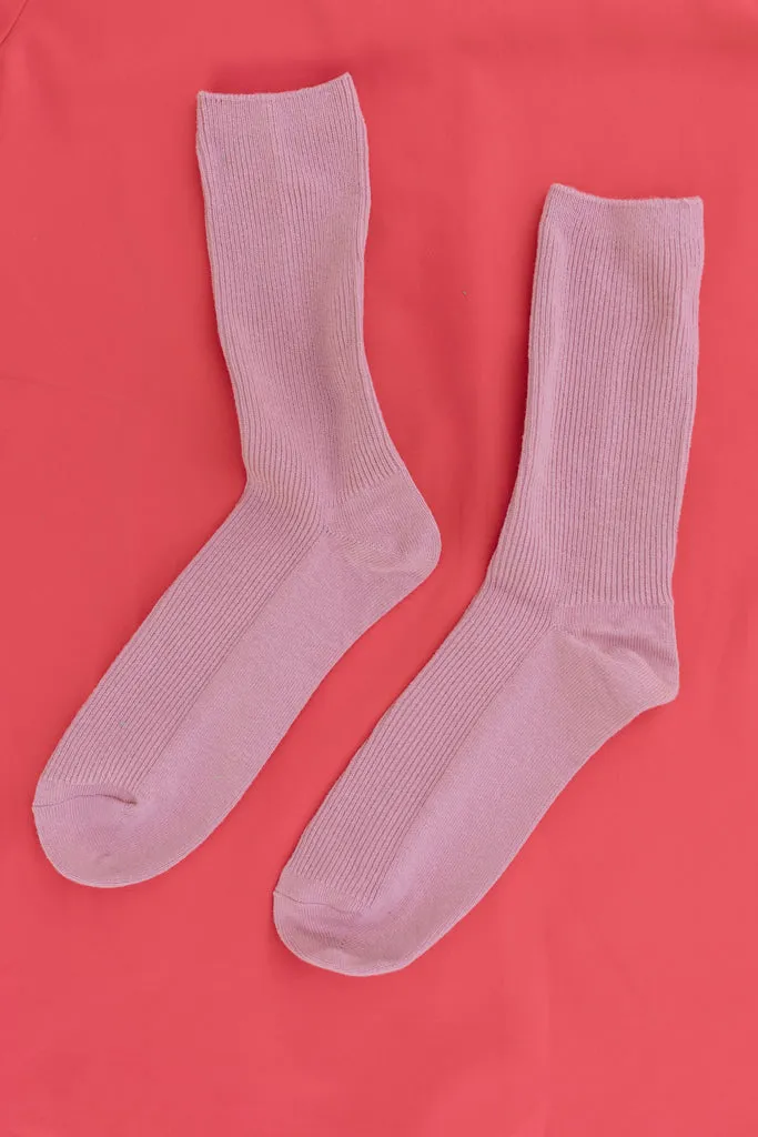 Ribbed Mock Socks