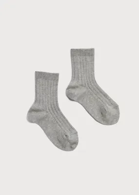 Ribbed Shorts Socks - Grey (0mths-8yrs)