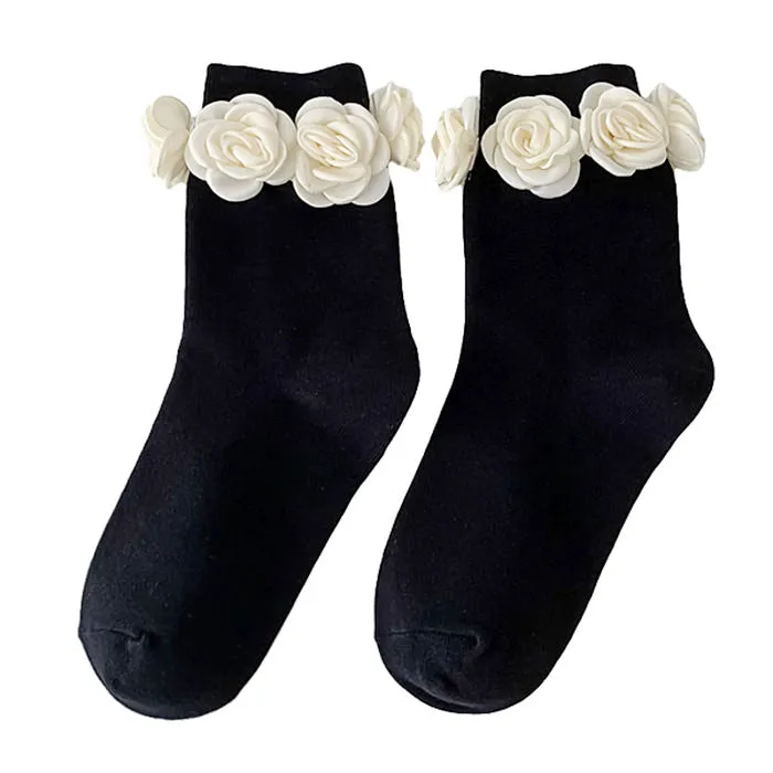 Roses Ribbed Socks