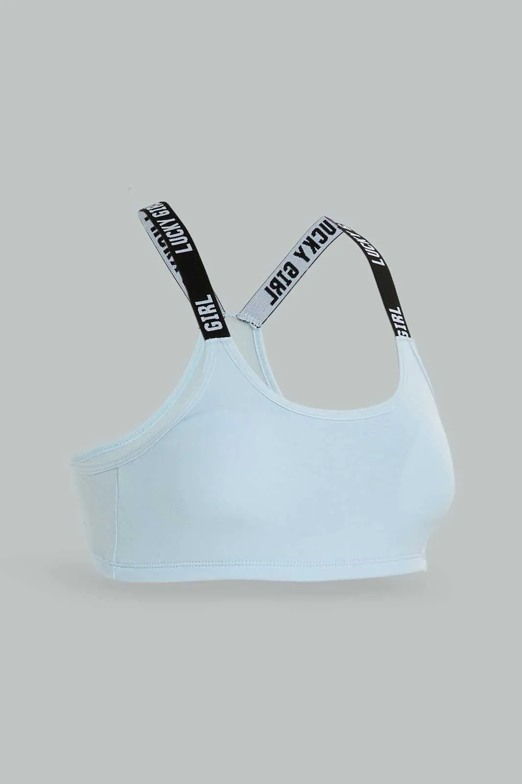 Senior Girls Blue And Grey Padded Bra (2 Piece)