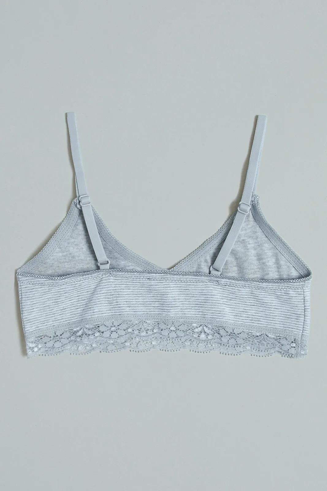 Senior Girls Grey And White Bra Set (Pack of 2)