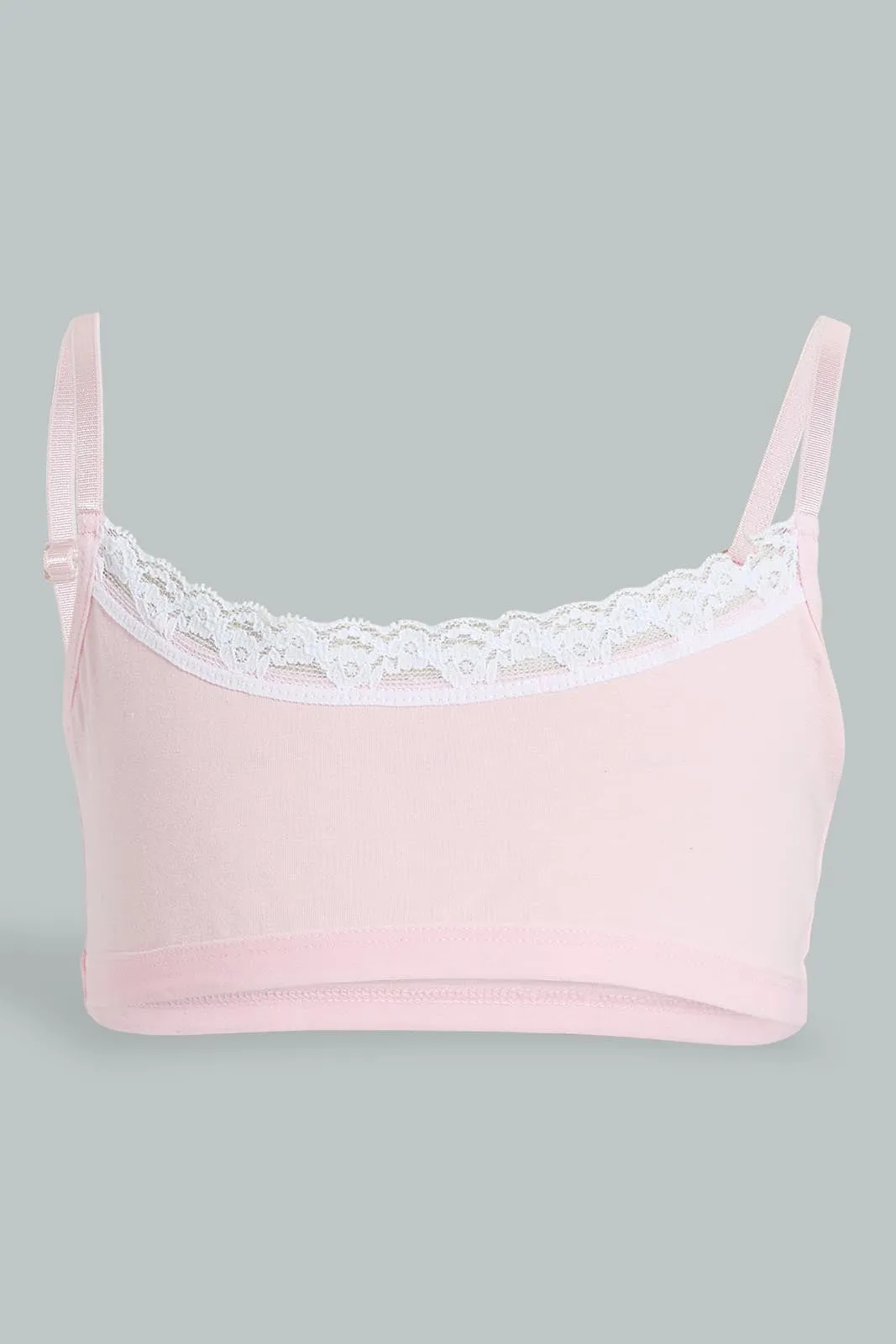 Senior Girls White And Pink Comfort Bra (Pack of 2)