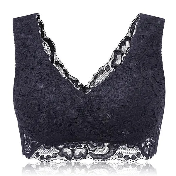 Sexy Lace Breathable No Rims Ultrathin Full Cup Vest Bras