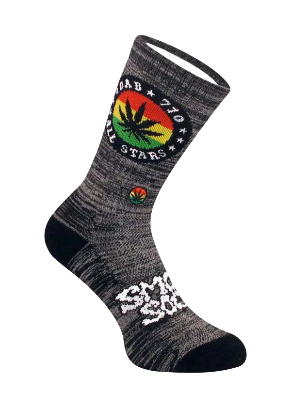 Smokey Brand "Dab All Stars" Gray Socks