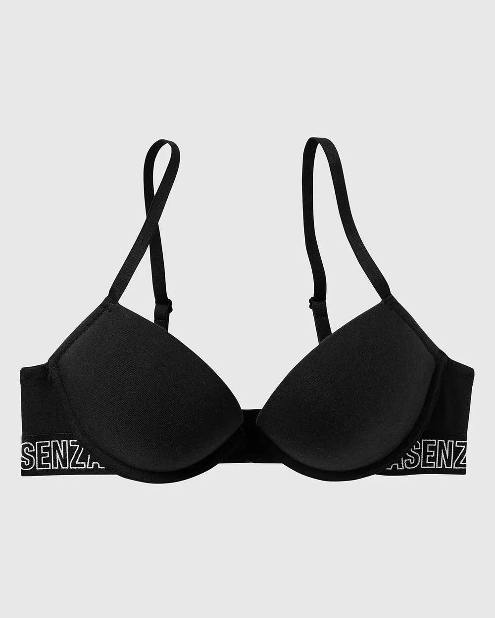 Smooth Cotton Logo Push Up Bra