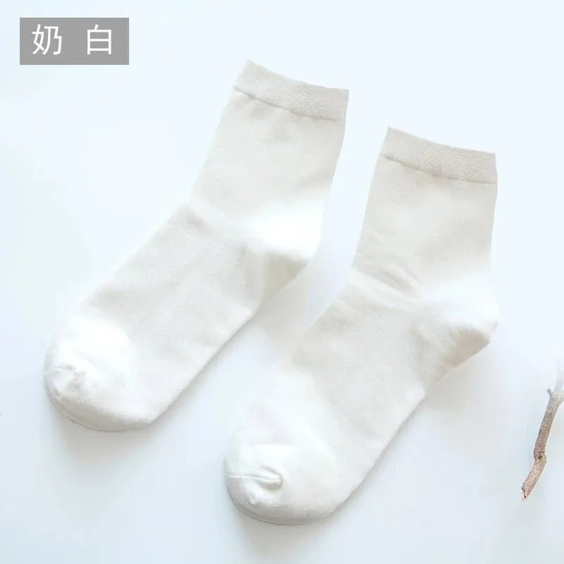 Solid Color Bamboo Socks10 Pair