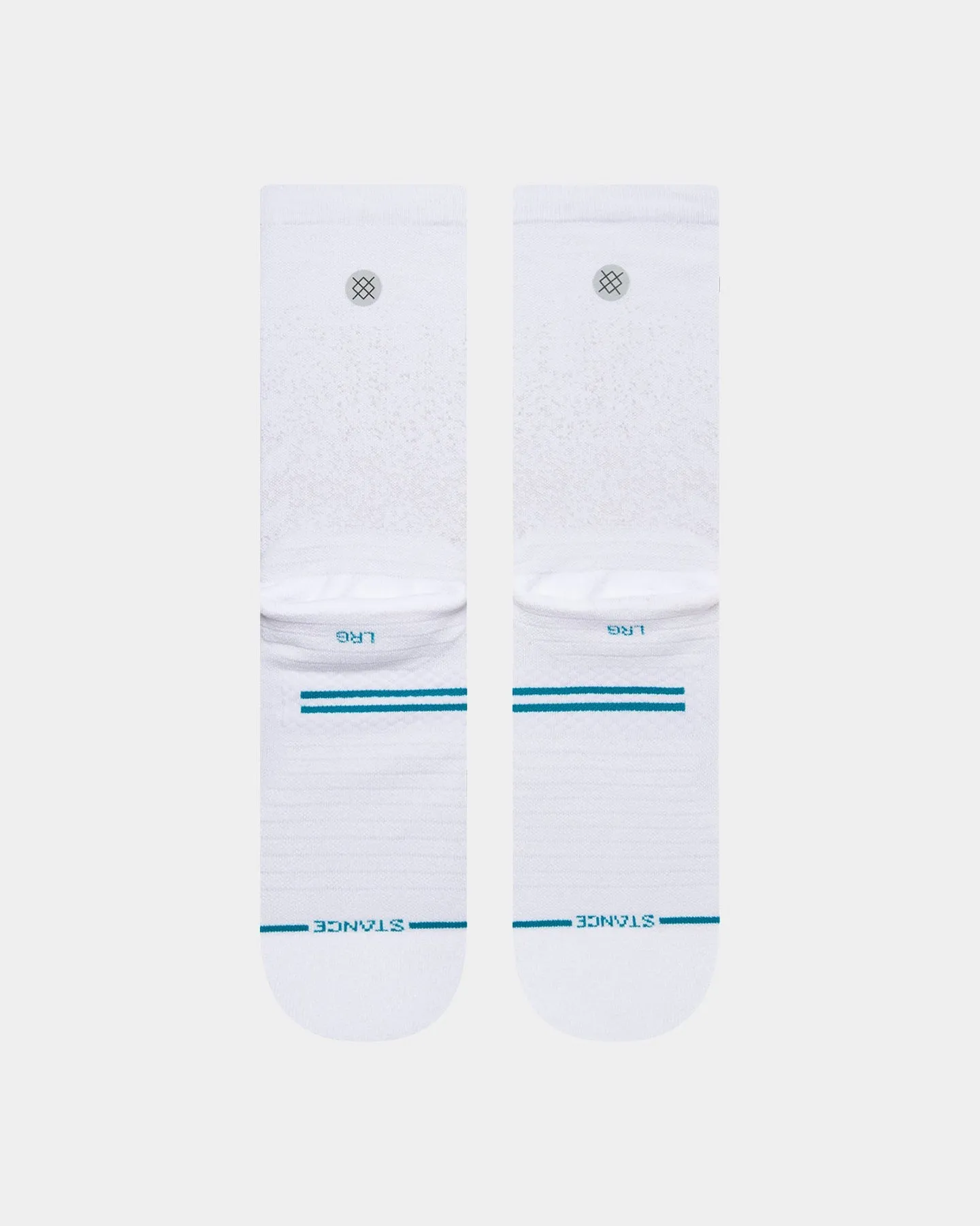 Stance Run Light Crew Socks White