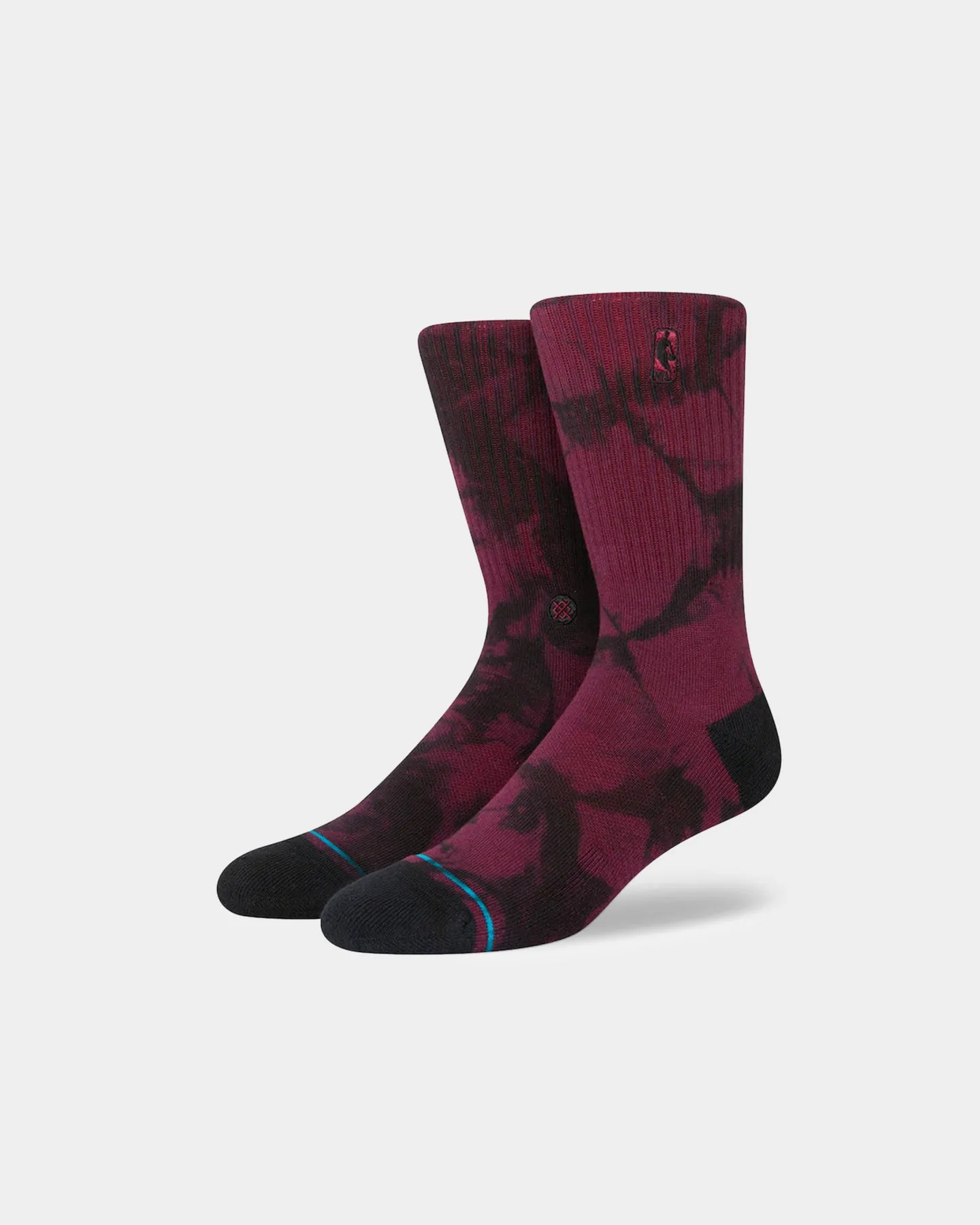 Stance X NBA Logoman Dye Crewcut Socks Maroon