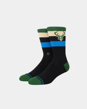 Stance X NBA Milwaukee Bucks Crew Socks Dark Green