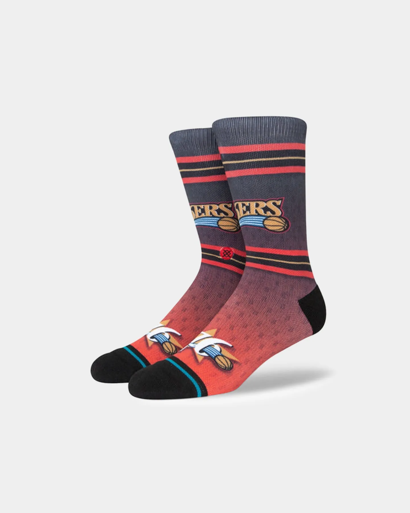 Stance X NBA Philadelphia 76ers HWC Collection Crewcut Socks Black