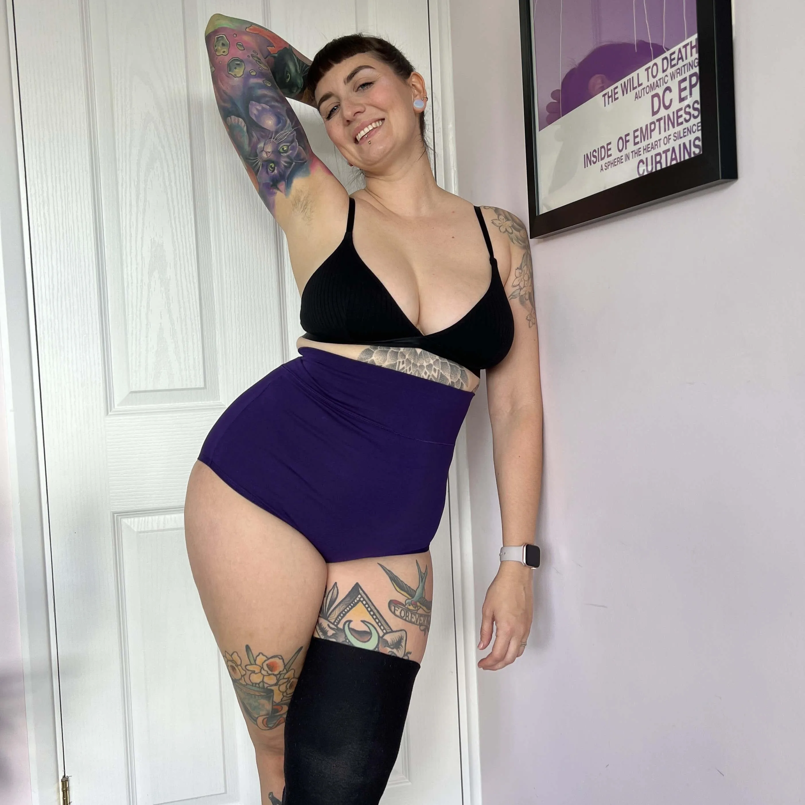 Super High Waist Panties - Suffragette Purple