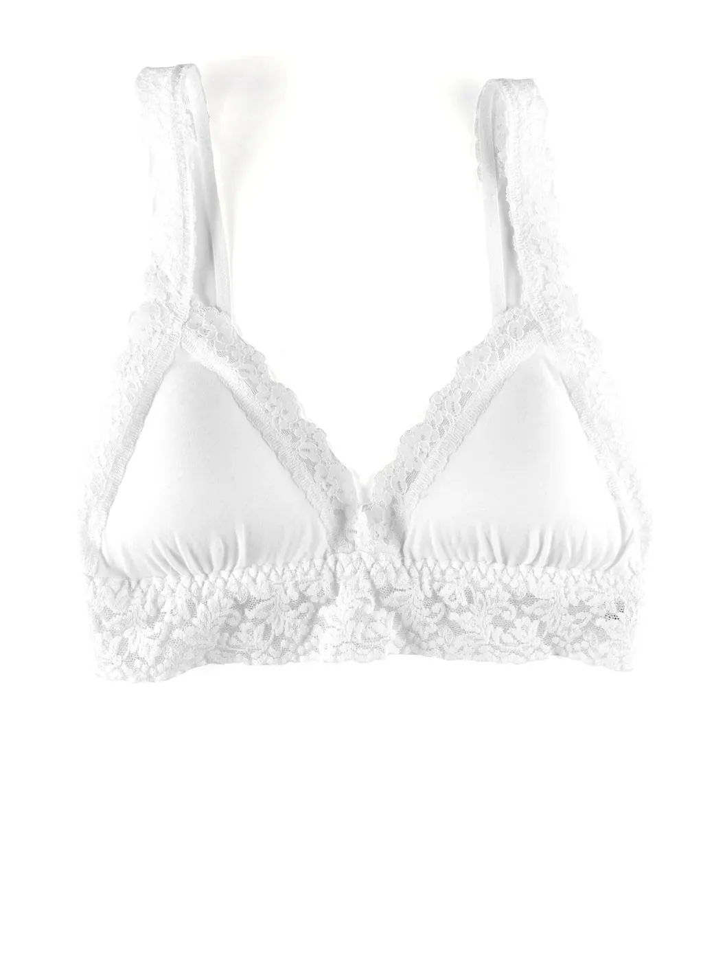 Supima Cotton Padded Bralette in White