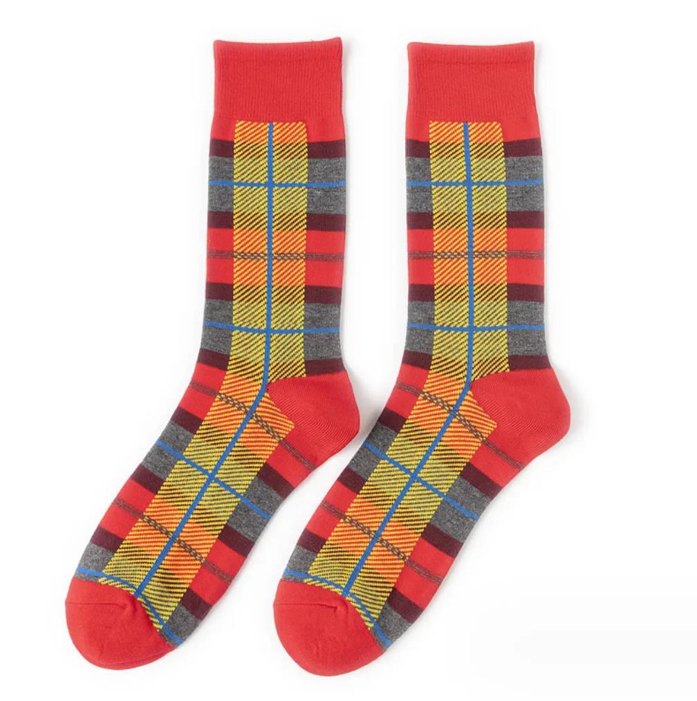 Sustainable Plaid Bamboo Socks