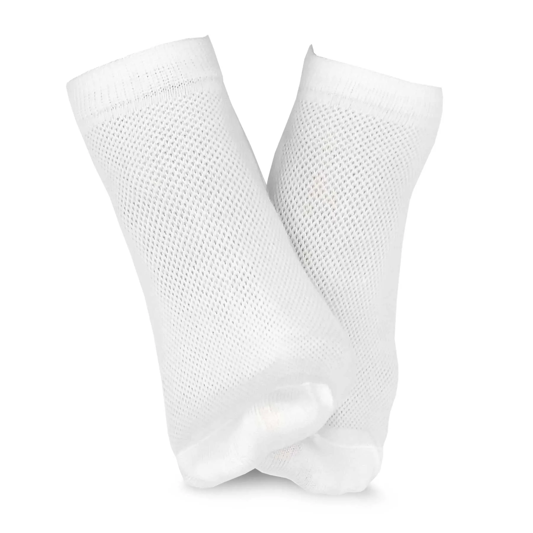 TeeHee Socks Women's Casual Polyester No Show White 12-Pack (10051)