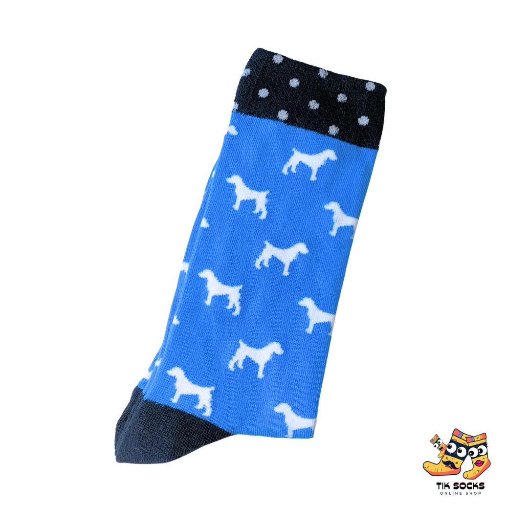 TikSocks|Fun Socks-Blue Dog Socks