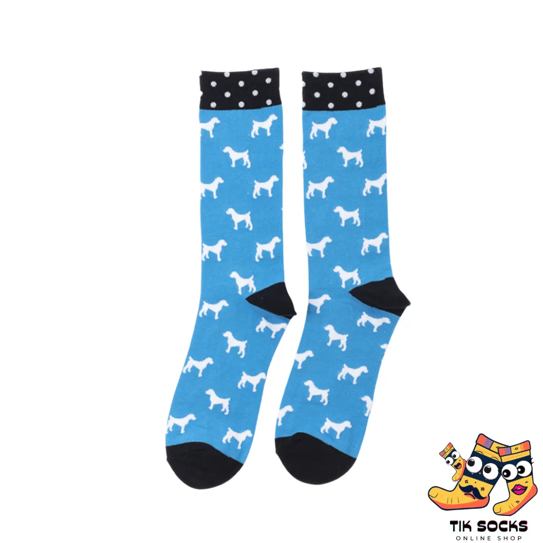 TikSocks|Fun Socks-Blue Dog Socks