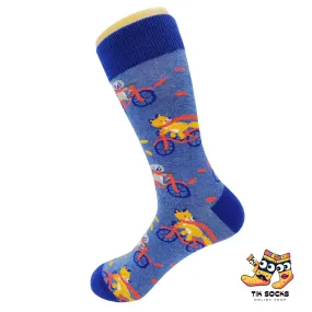 TikSocks|Fun Socks-Blue Fox Socks