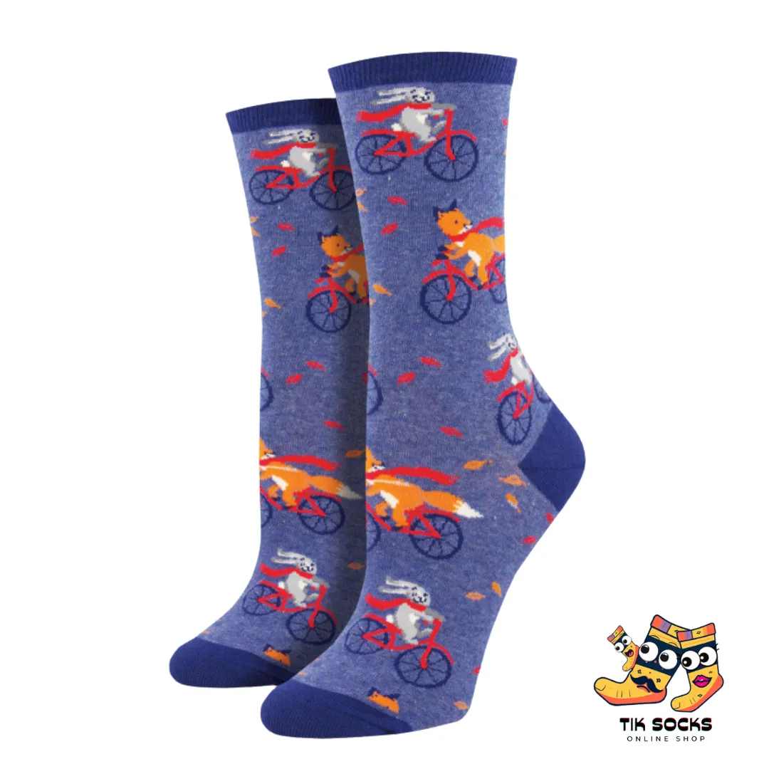 TikSocks|Fun Socks-Blue Fox Socks