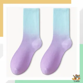 TikSocks|Fun Socks-Ombre Socks blue purple