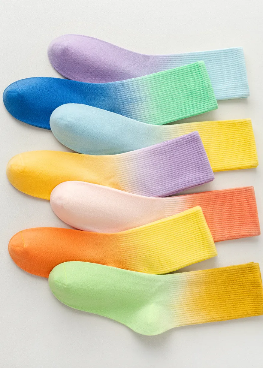 TikSocks|Fun Socks-Ombre Socks blue yellow