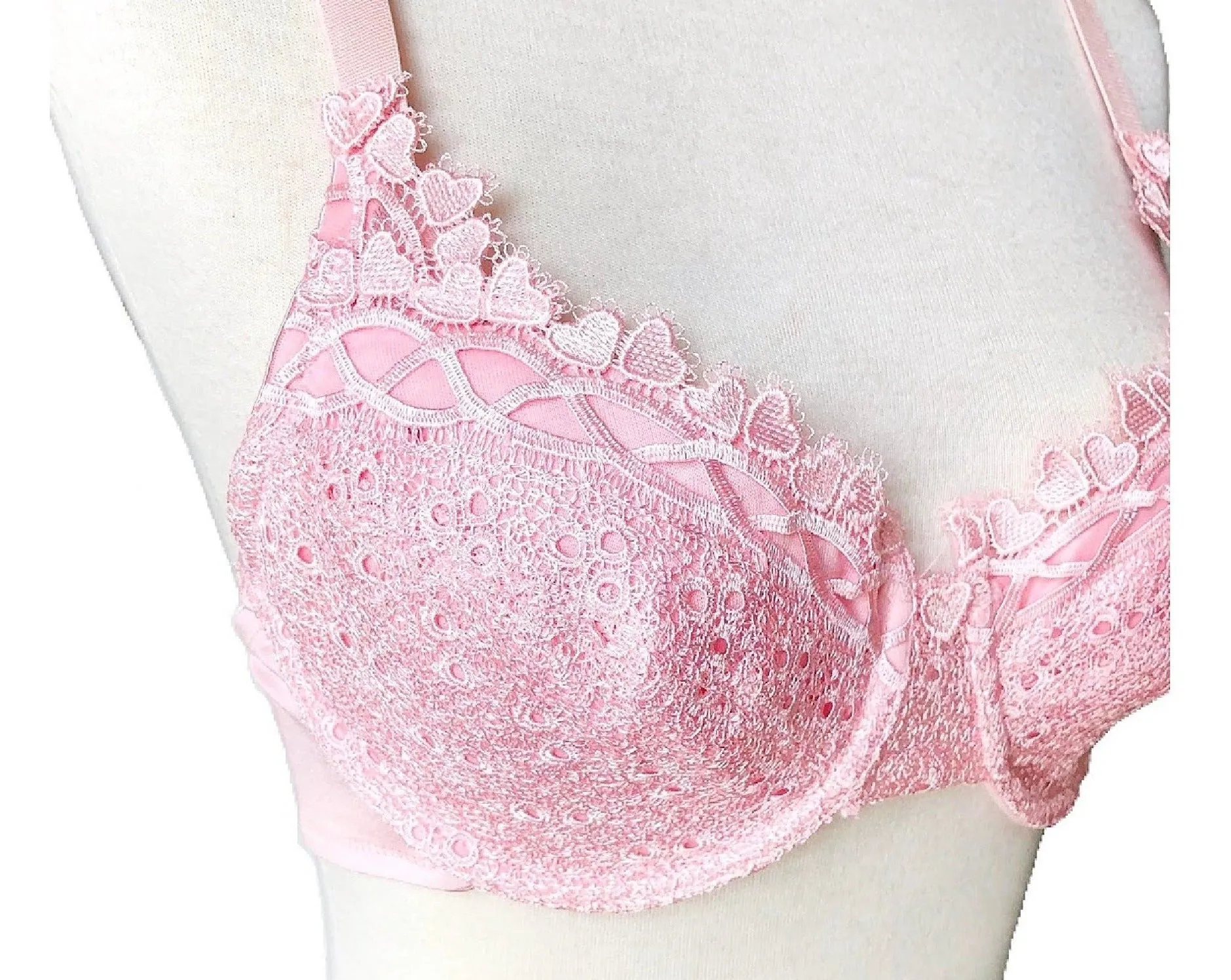 Unlined Heart & Lace Bras