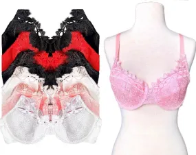 Unlined Heart & Lace Bras