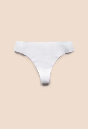 White Cotton Thong