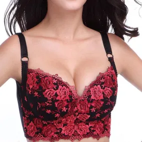 Wireless Embroidery Adjustable Bras