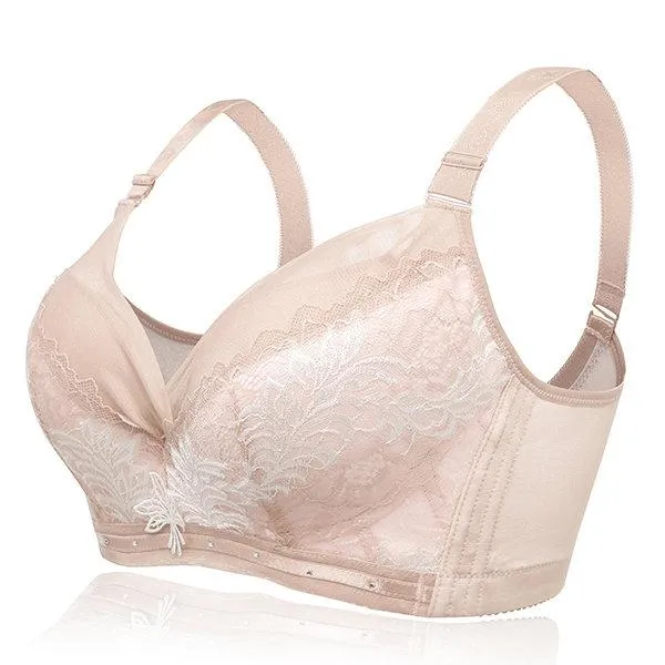 Wireless Gather Adjustable Embroidery Full Busty Bras