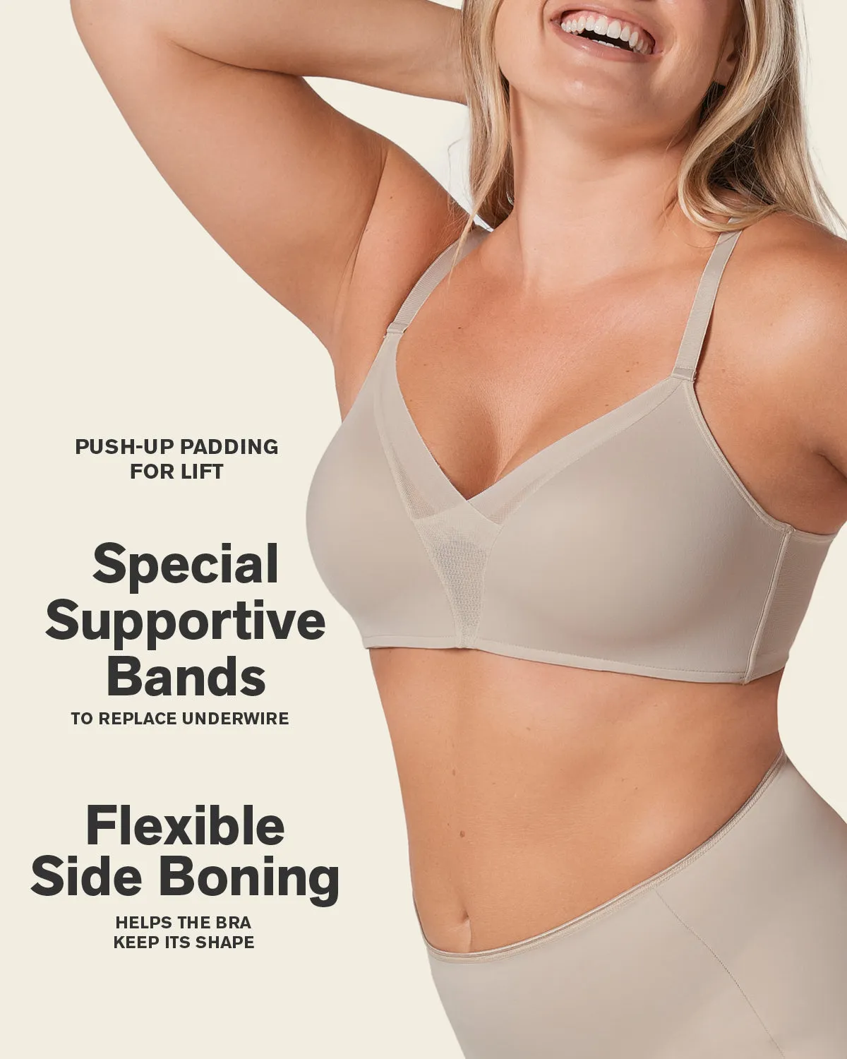 Wireless Push Up Bra