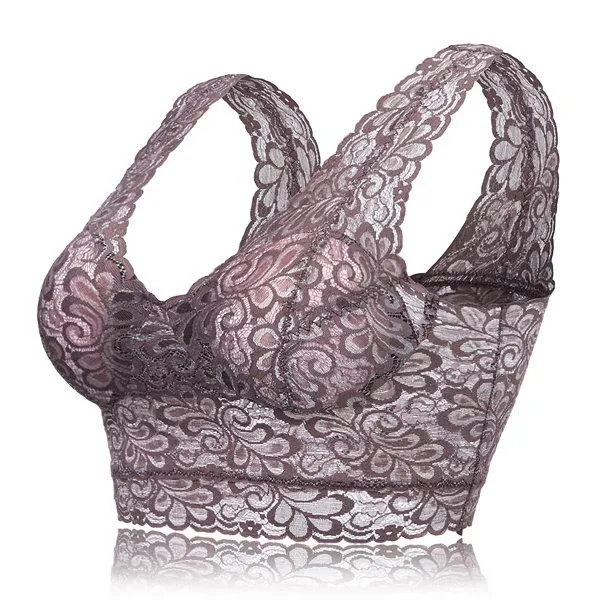 Wireless Soft Lace Printed  Yoga Bras