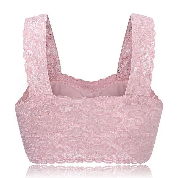 Wireless Soft Lace Printed  Yoga Bras