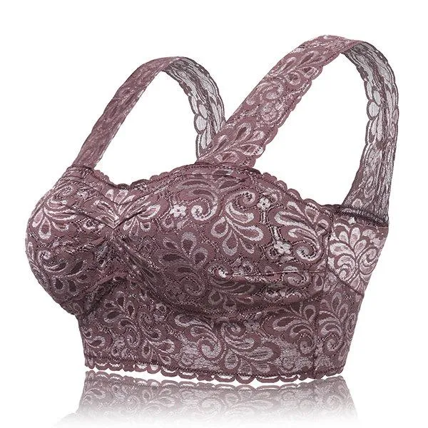 Wireless Soft Lace Printed  Yoga Bras