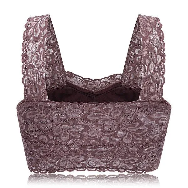 Wireless Soft Lace Printed  Yoga Bras