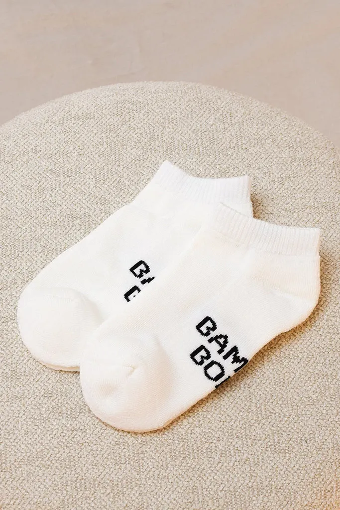 Women's Bamboo Ankle Socks 2 Pack - White