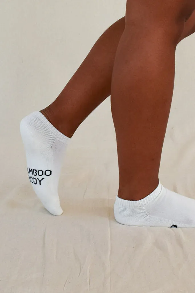 Women's Bamboo Ankle Socks 2 Pack - White