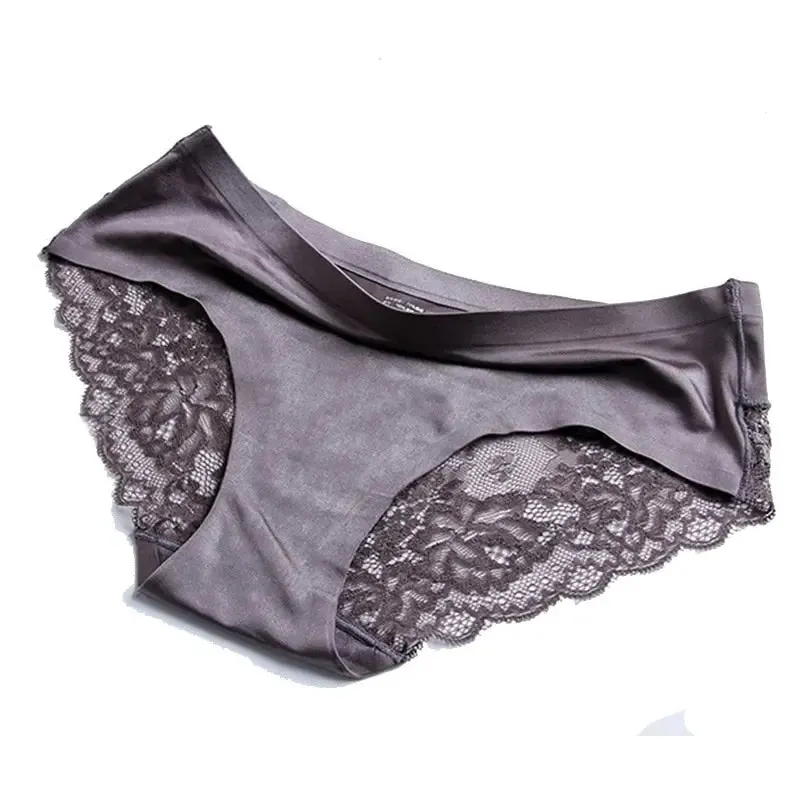 Women's Lace Panties Seamless  Nylon Silk for Girls Ladies Bikini Cotton