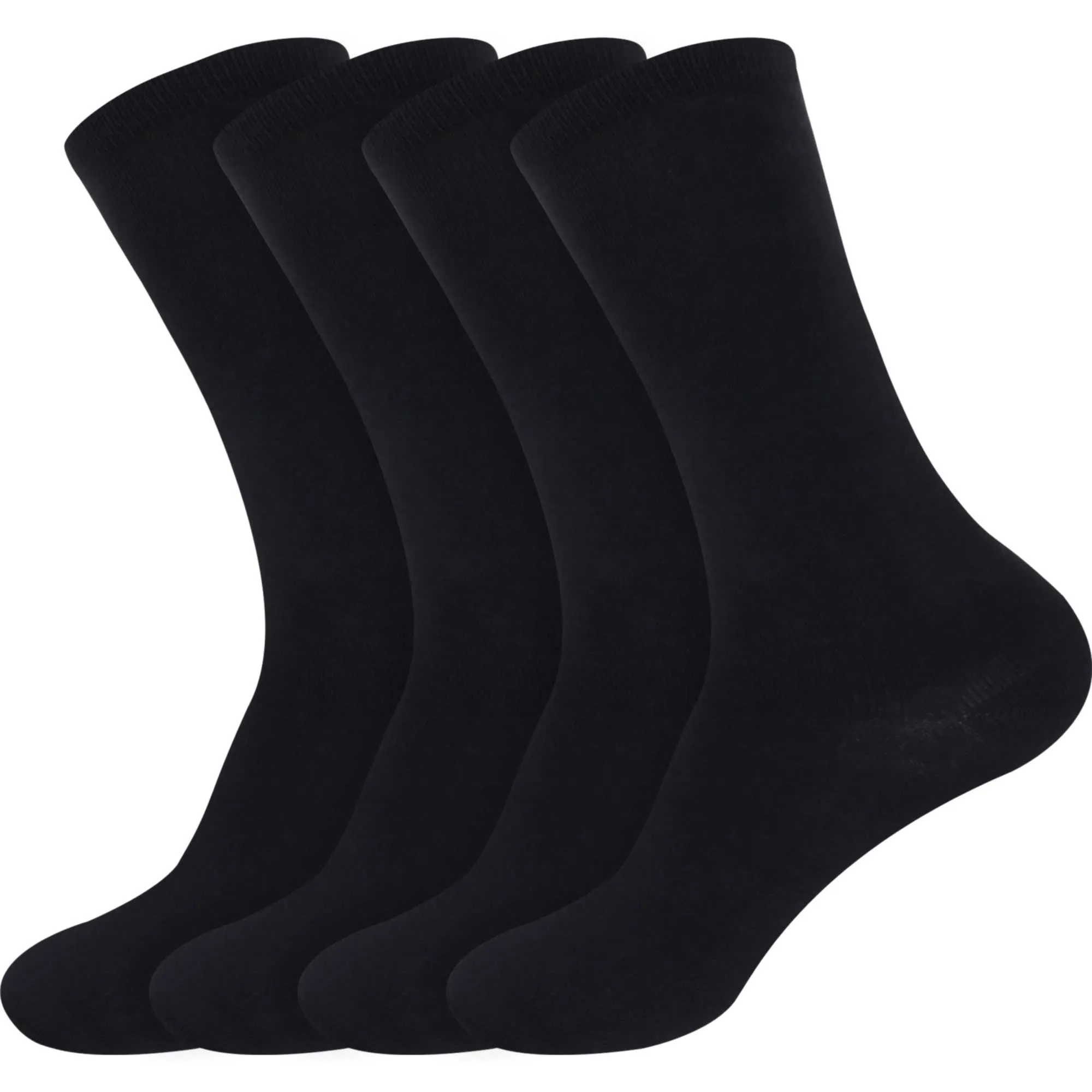 Women's Rayon from Bamboo Fiber Thin with Thick Sole Socks - 4 Pair