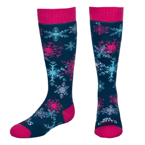 Youth Mid Volume Sock - Aerial Snowflake