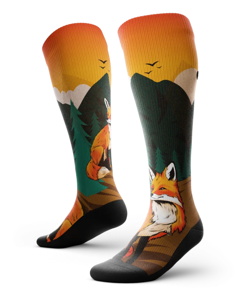 Zero Fox Knee High Compression Socks